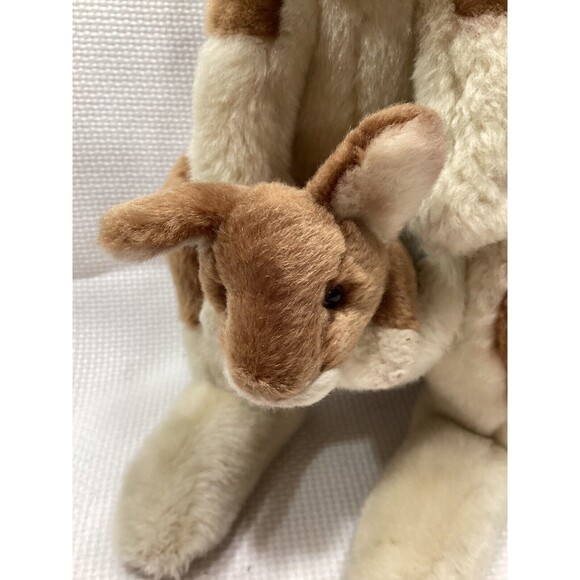 14” Russ Berrie Yomiko Classics Mommy & Joey Kangaroo Plush Soft Stuffed Animal - Picture 5 of 16